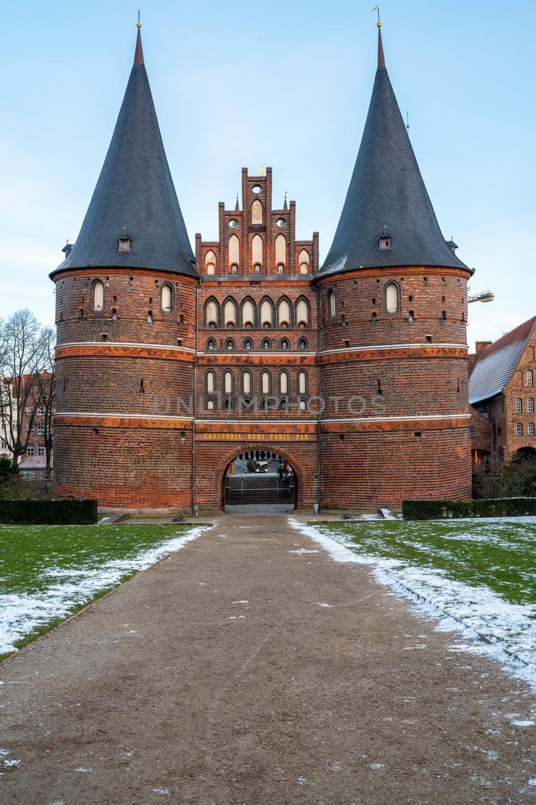The historic Holsten Gate in Luebeck, Germany