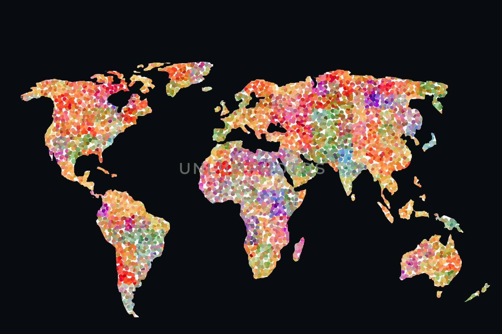 Roughly sketched out world map as global business concepts by berkay