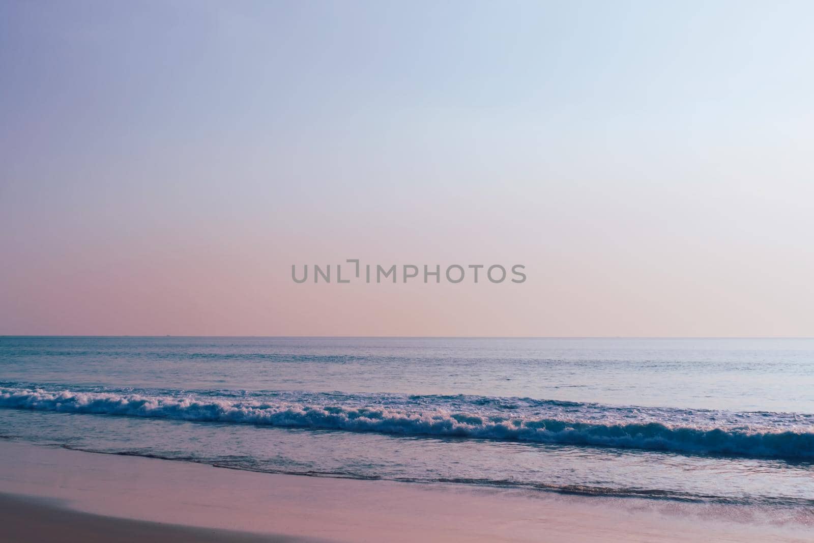 Tropical nature clean beach sunset sky time with sun light background.