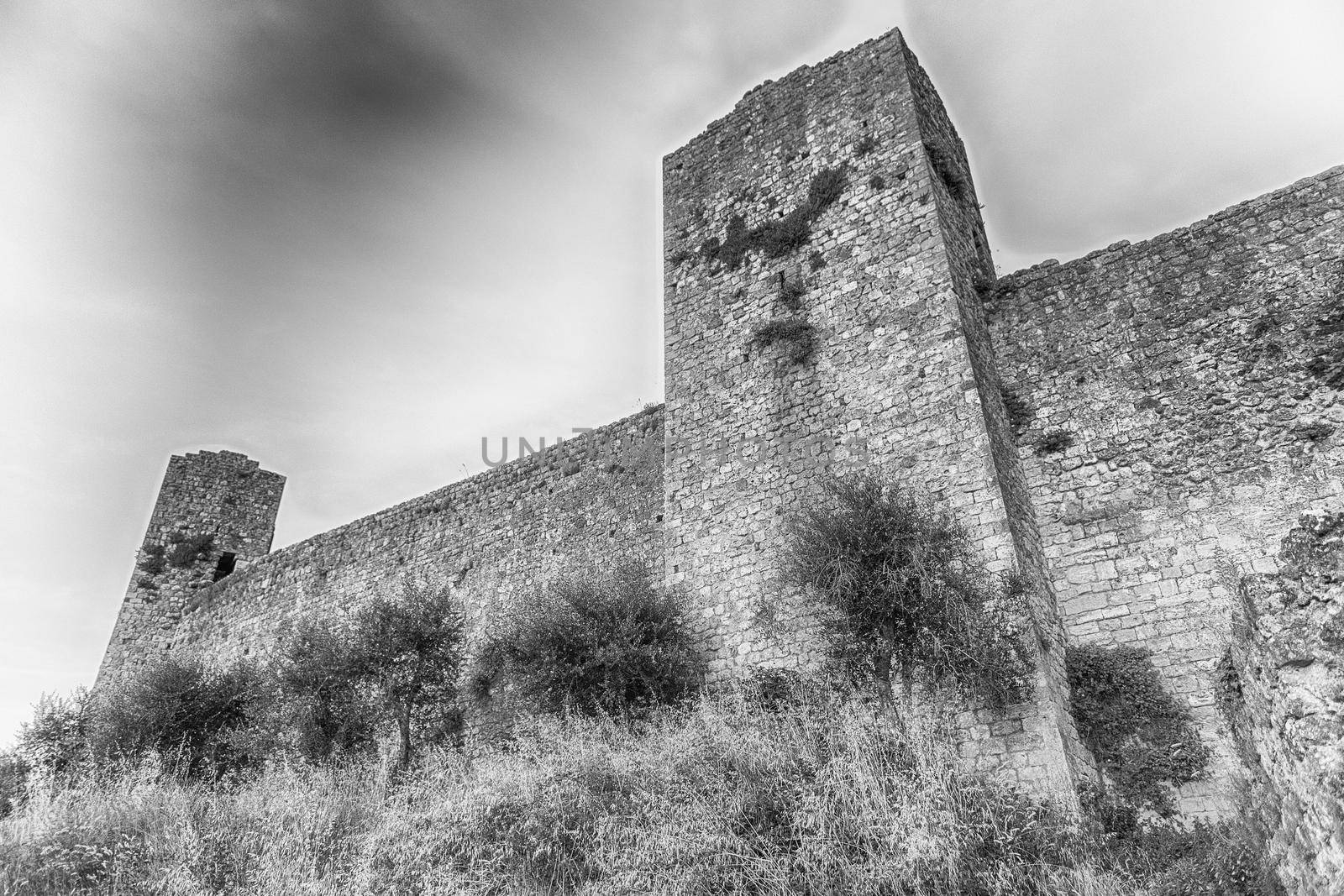Medieval fortified city walls of the town of Monteriggioni, Italy by marcorubino