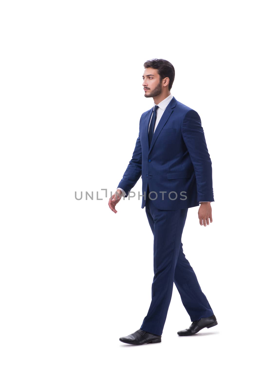 Young businessman isolated on whie background 