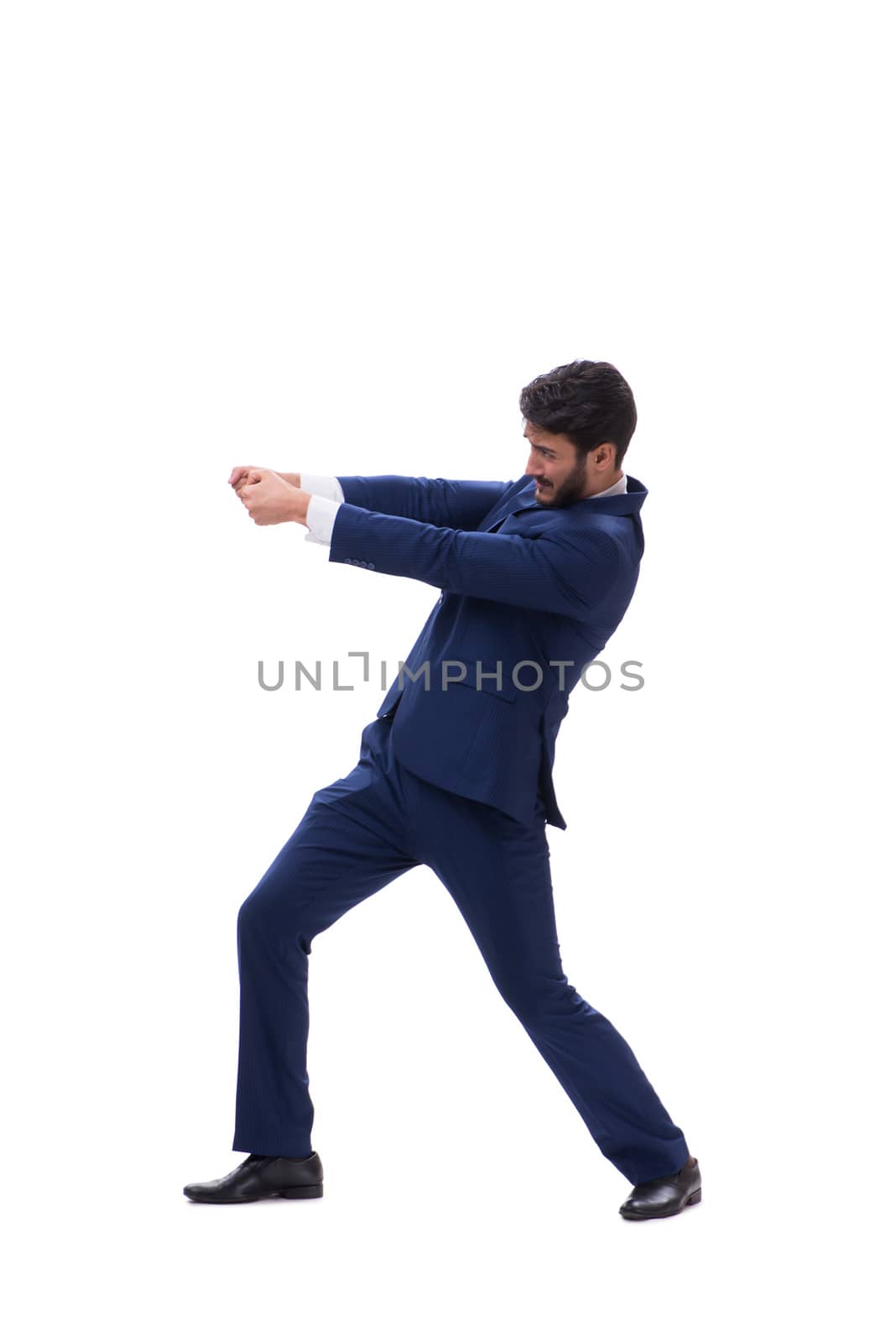 Young businessman isolated on whie background 