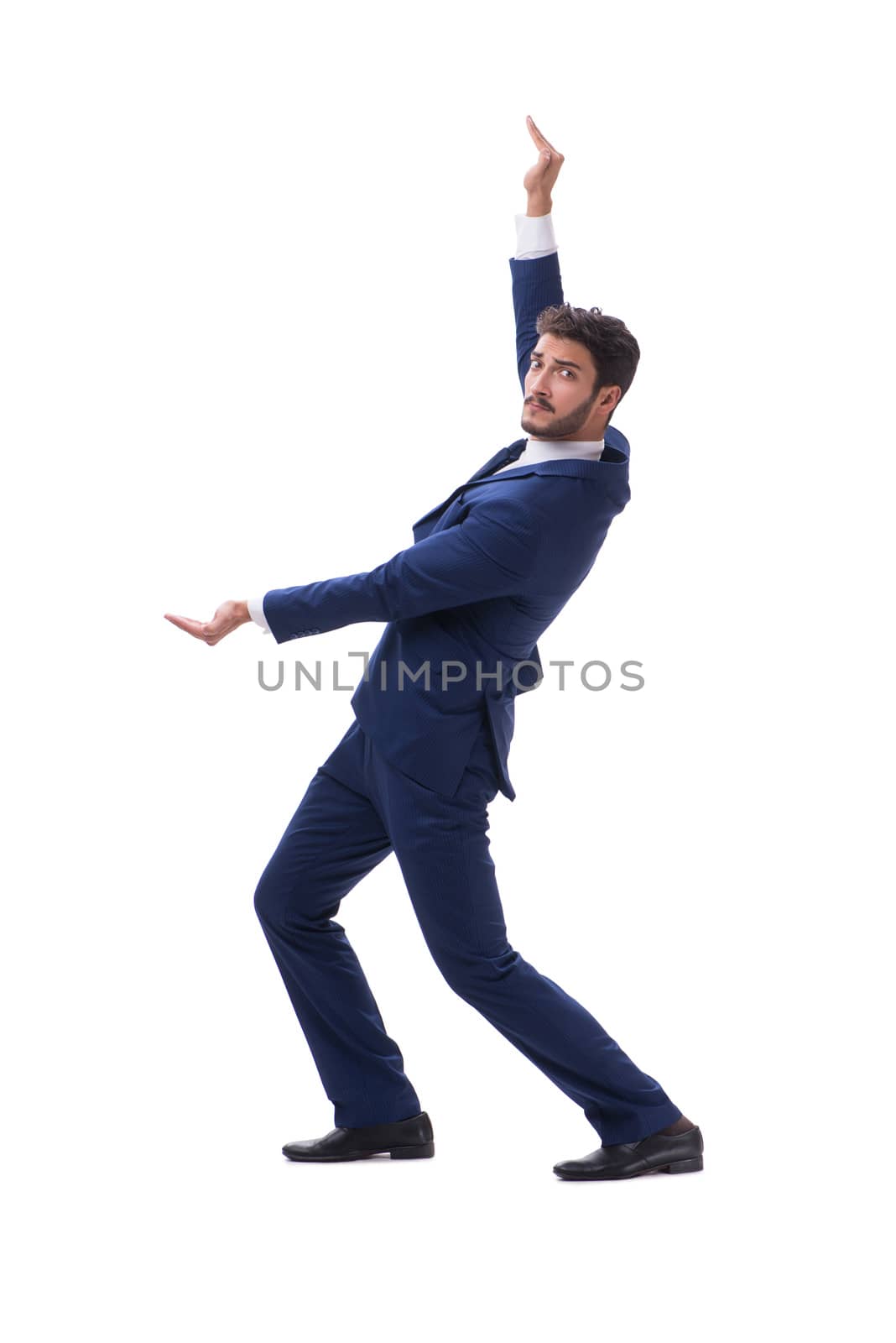 Young businessman isolated on whie background 