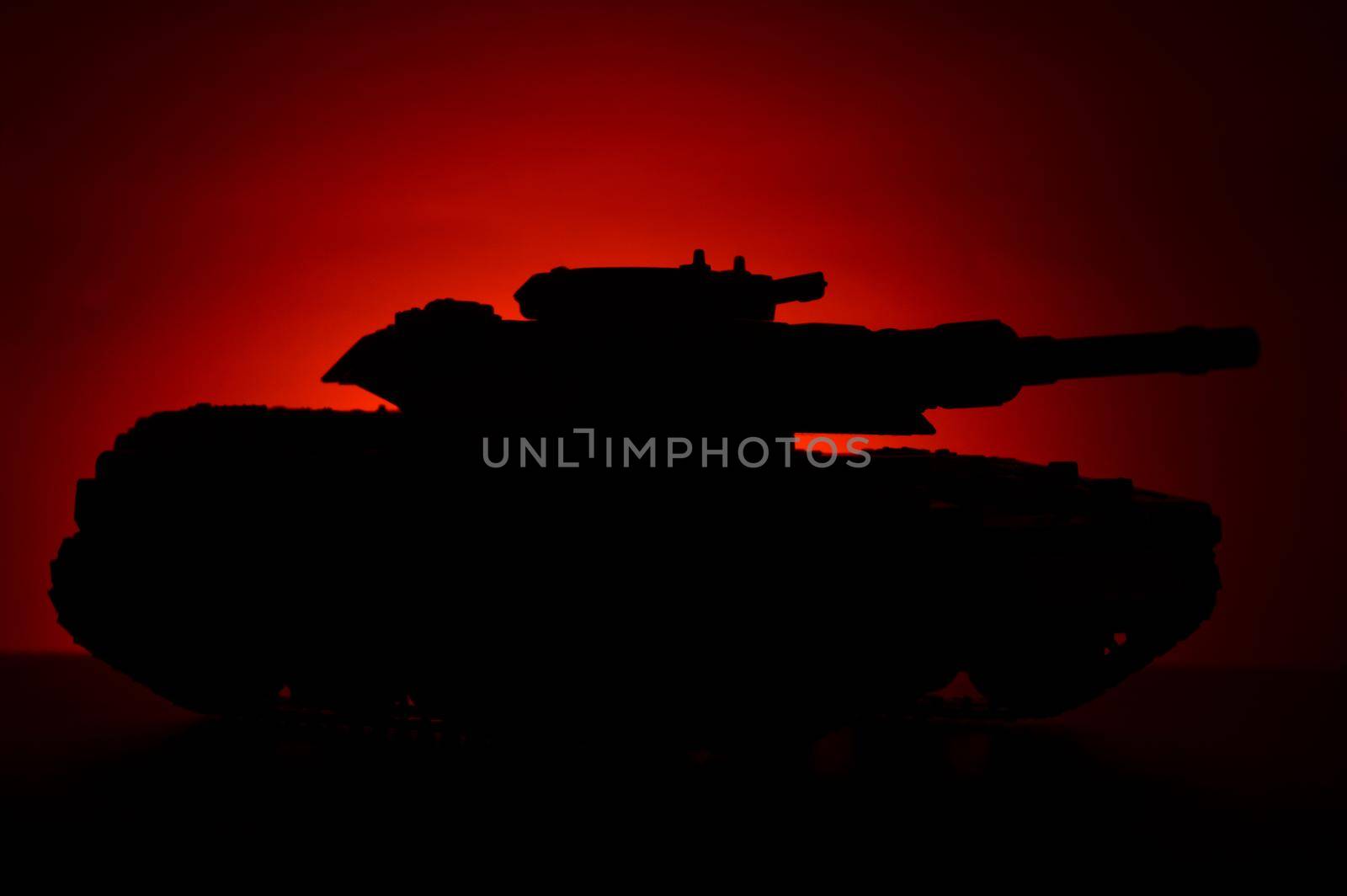 Military Tank At Sunset by AlphaBaby