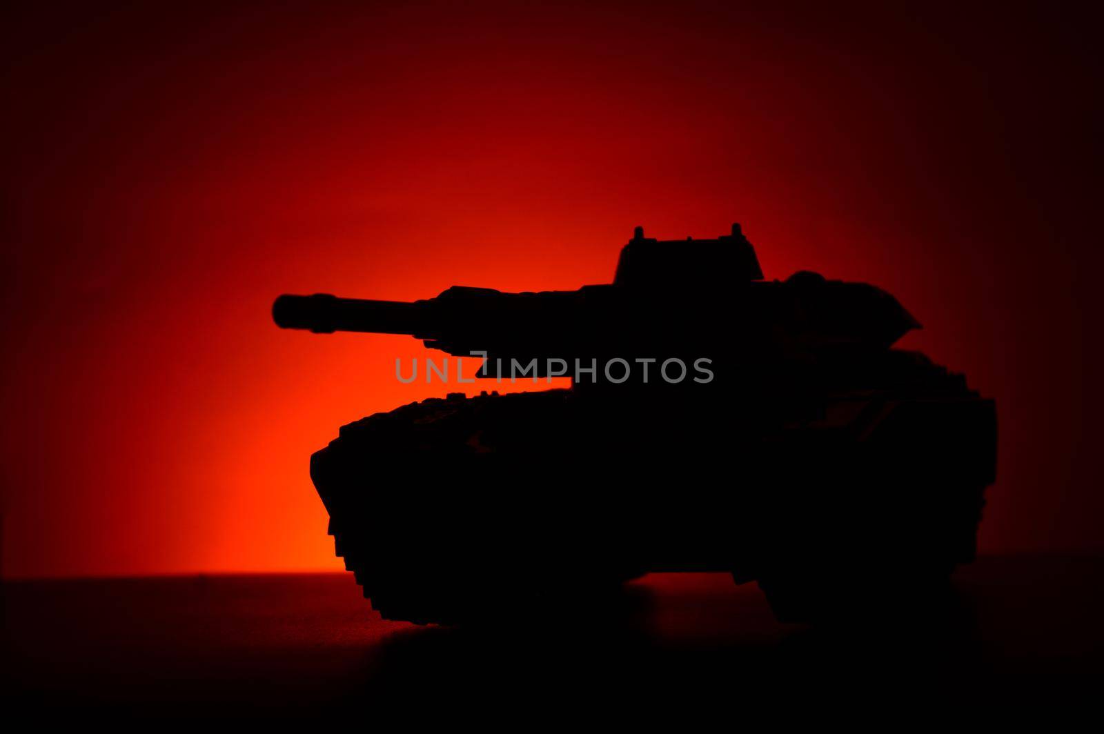 Military Tank At Sunset by AlphaBaby