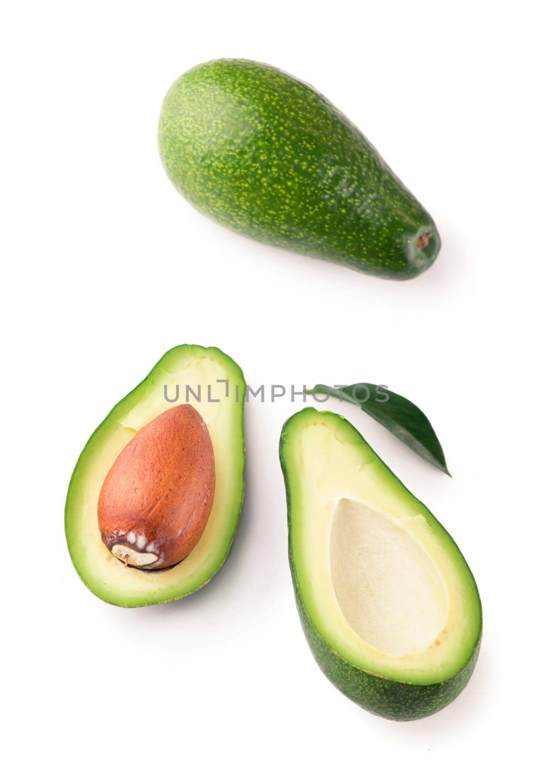 avocado, clipping path, isolated on white background full depth of field