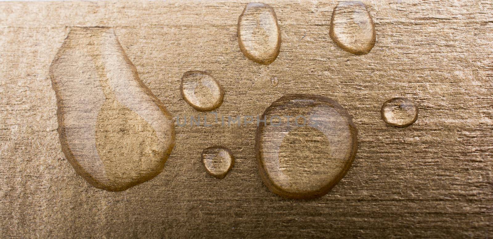 Water drops on a solid  surface