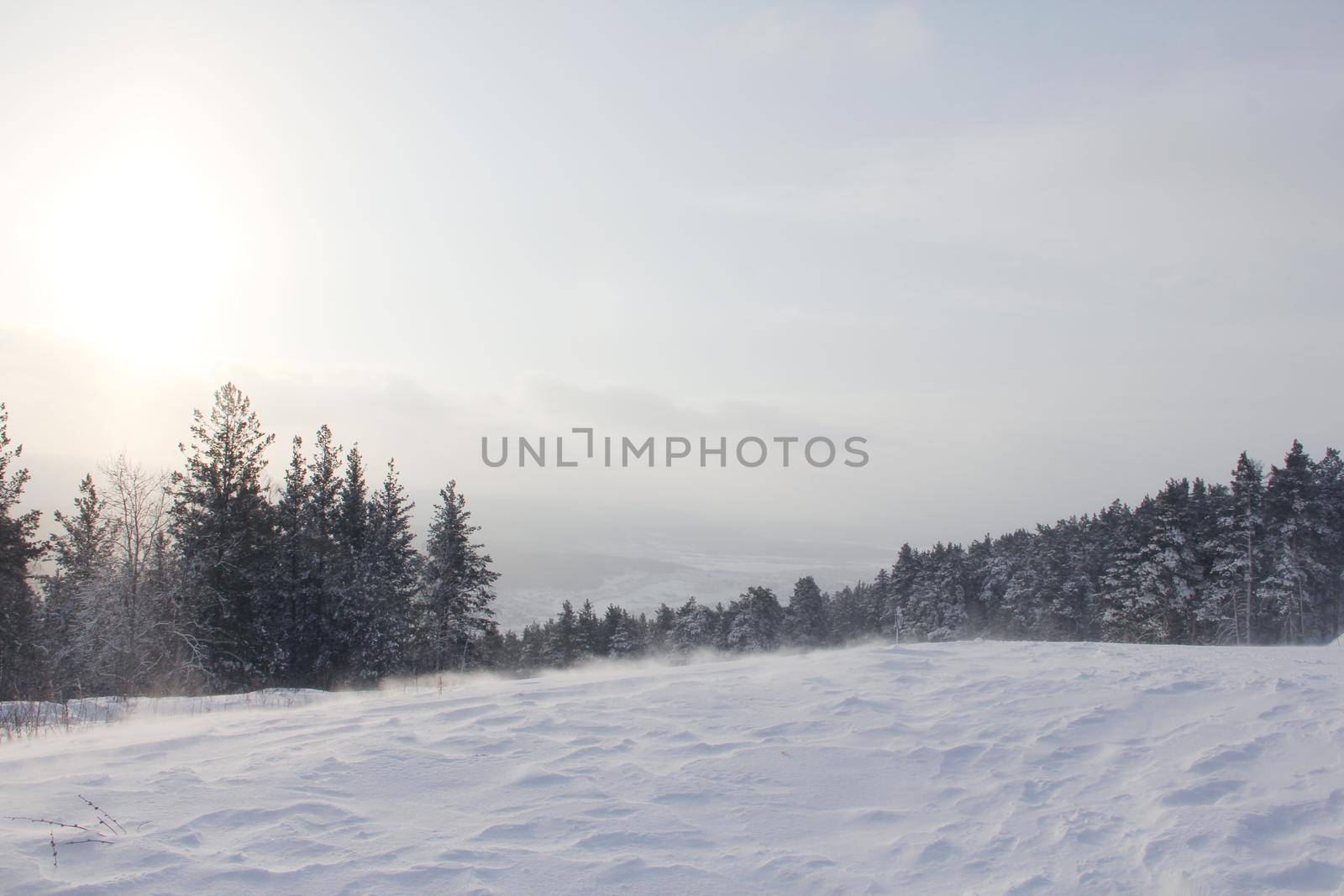 Ski resort Mratkino in winter view on slope