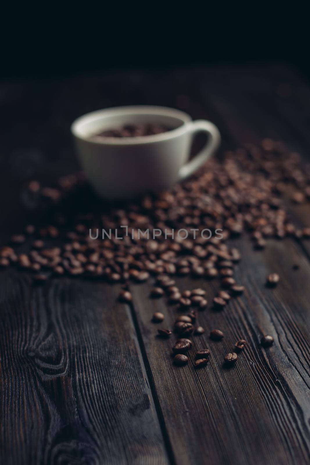 coffee beans cup aroma morning Arabica drink. High quality photo