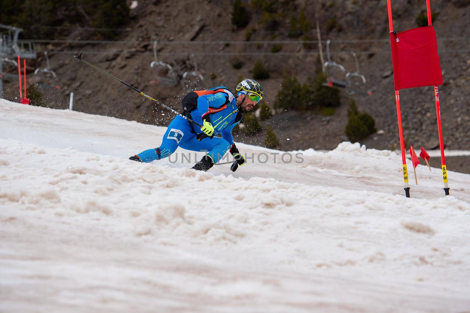 Arinsal, Andorra : 2021 March 2 : CANCLINI Nicolo Ernesto ITA  in the ISMF WC Championships Comapedrosa Andorra 2021- Sprint Senior.