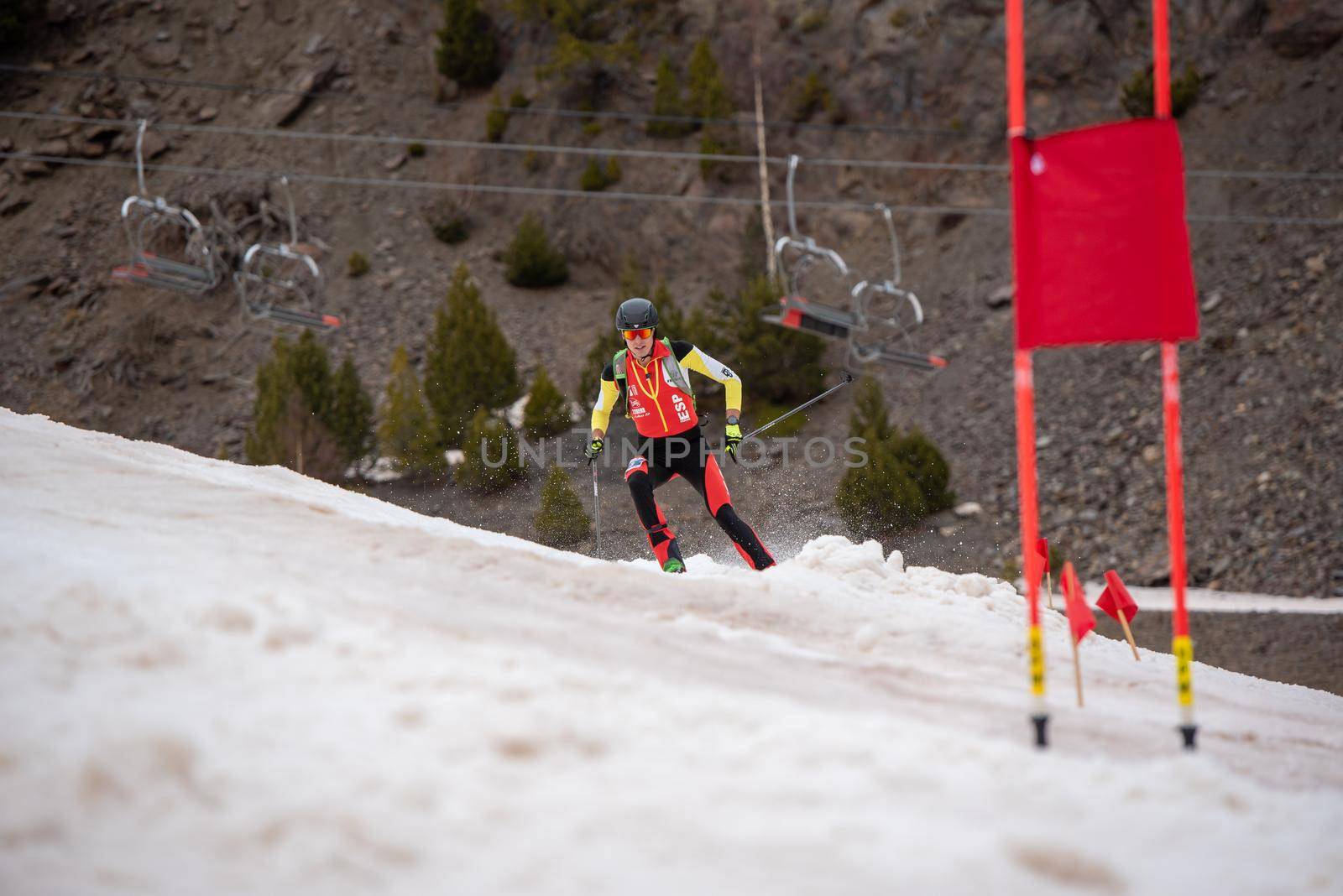 Arinsal, Andorra : 2021 March 2 : CARDONA COLL Oriol ESP in the ISMF WC Championships Comapedrosa Andorra 2021- Sprint Senior.