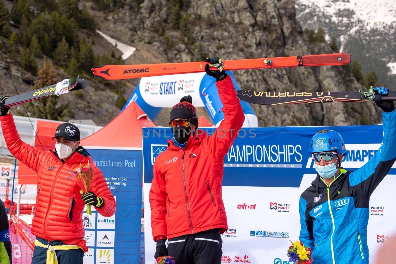 Arinsal, Andorra : 2021 March 2 : ARNOLD Iwan SUI in the ISMF WC Championships Comapedrosa Andorra 2021- Sprint Senior.