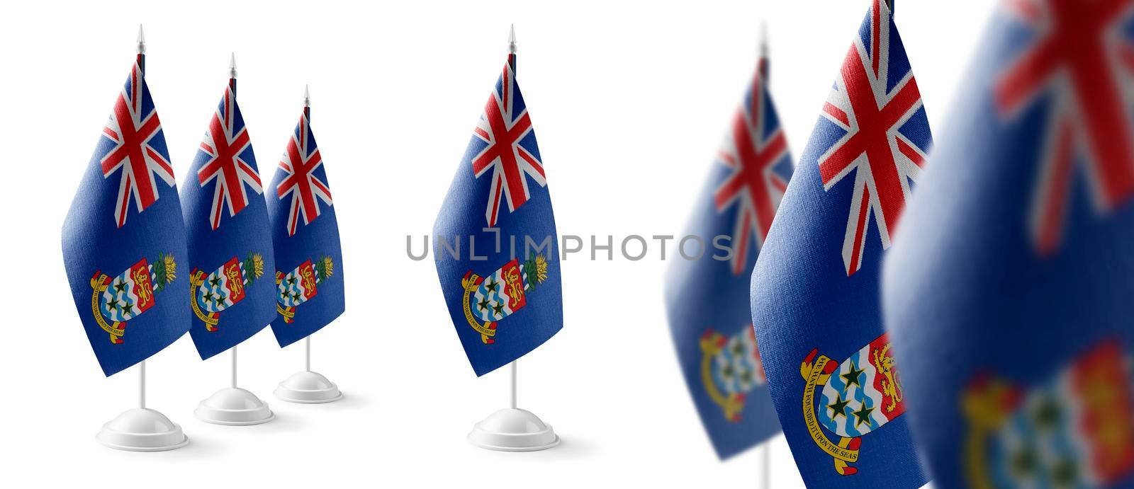 Set of Cayman Islands national flags on a white background by butenkow