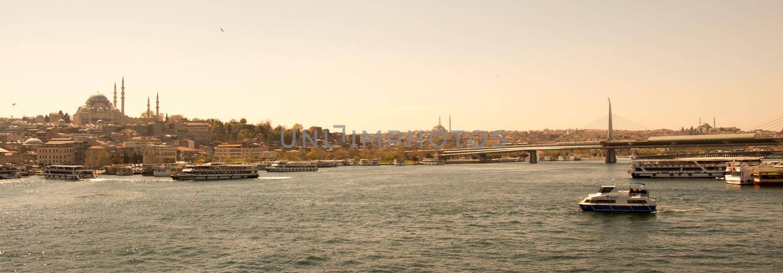 stanbul city skyline. Travel Turkey background. Urban panoramic view
