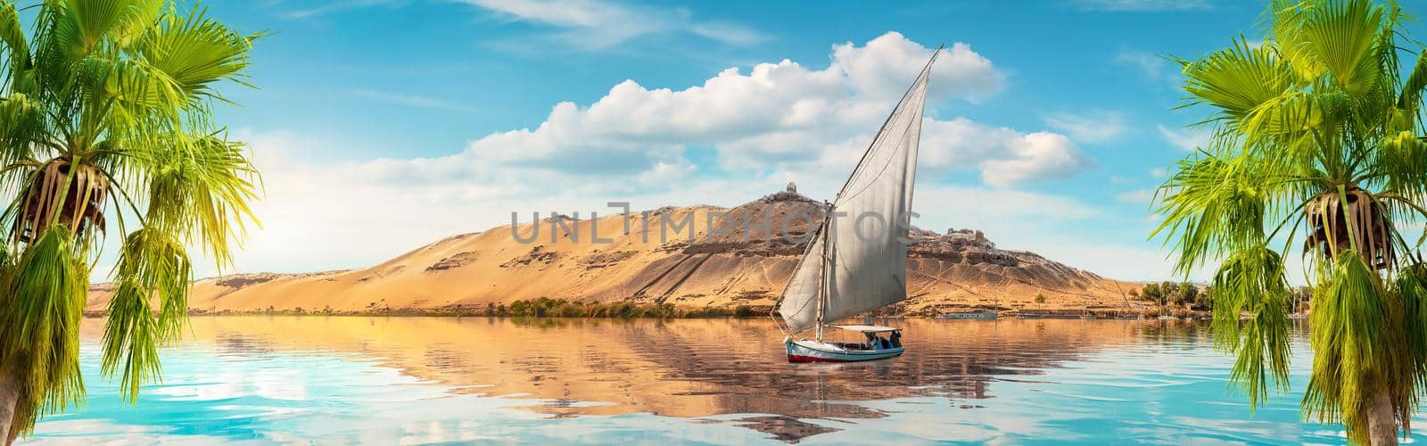 View of the Great Nile in Aswan