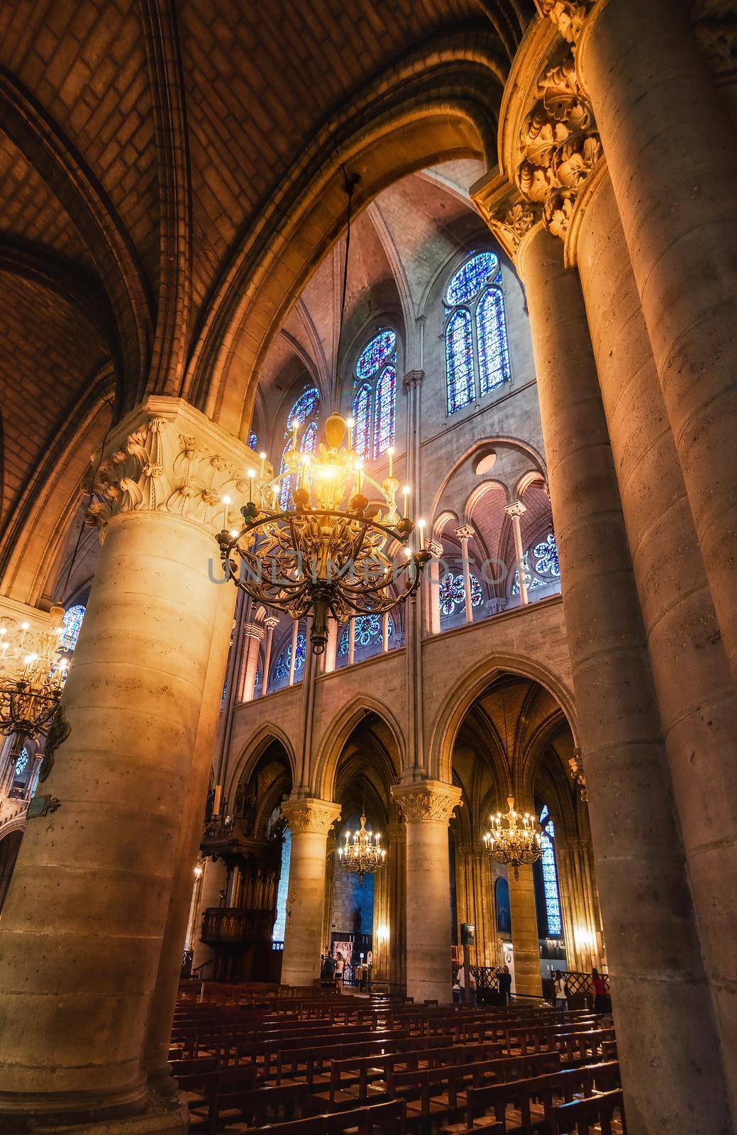 Interior of Notre Dame by Givaga