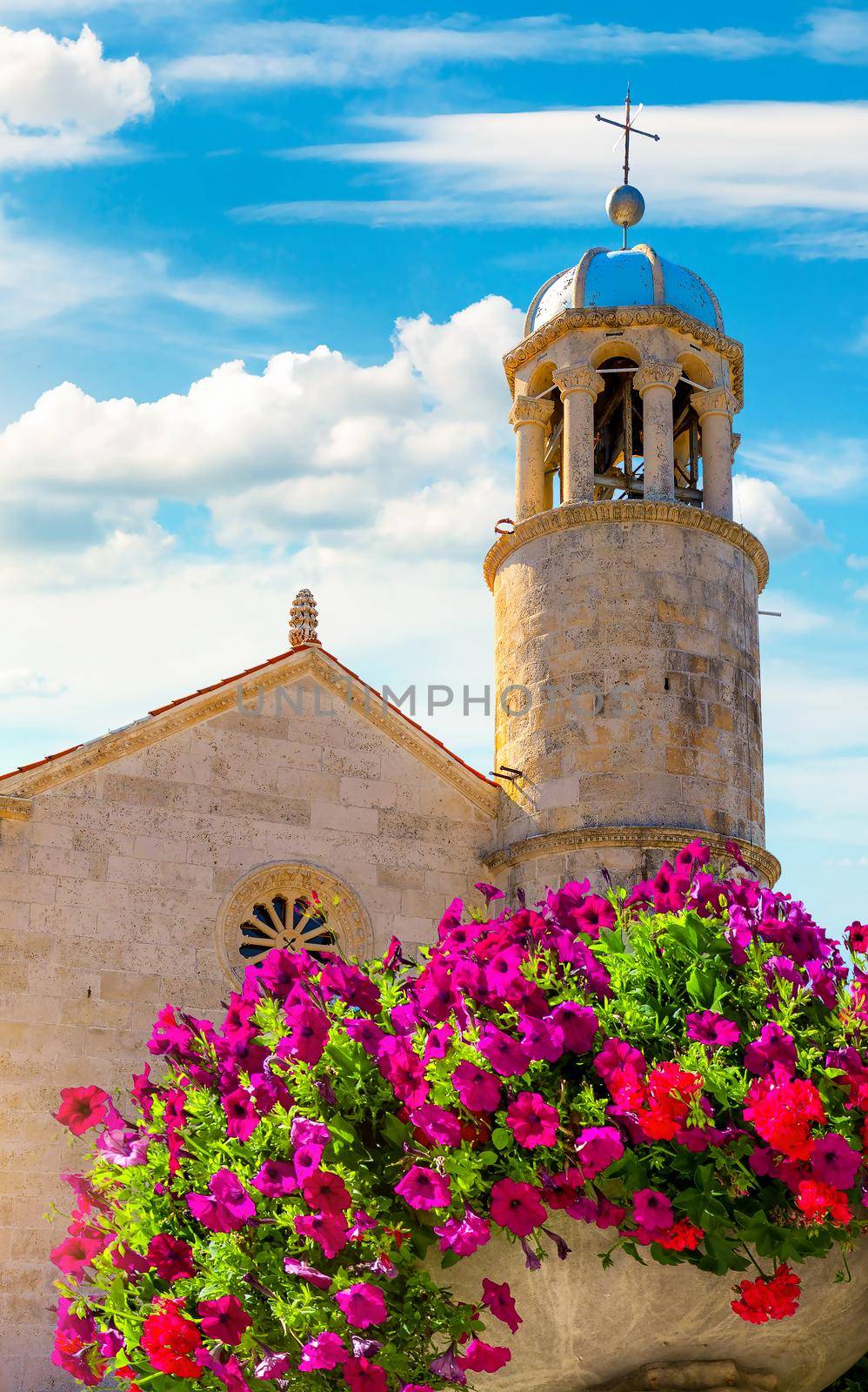 Church and flowers by Givaga