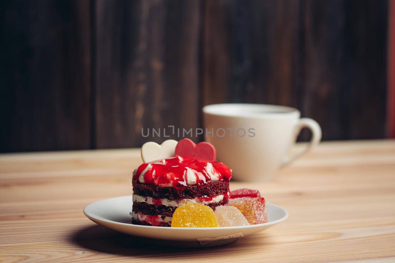 cake red velvet sweets dessert discrepancies snack for tea. High quality photo