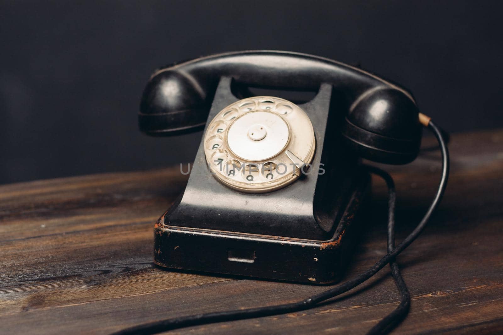 retro telephone old technology communication vintage nostalgia. High quality photo