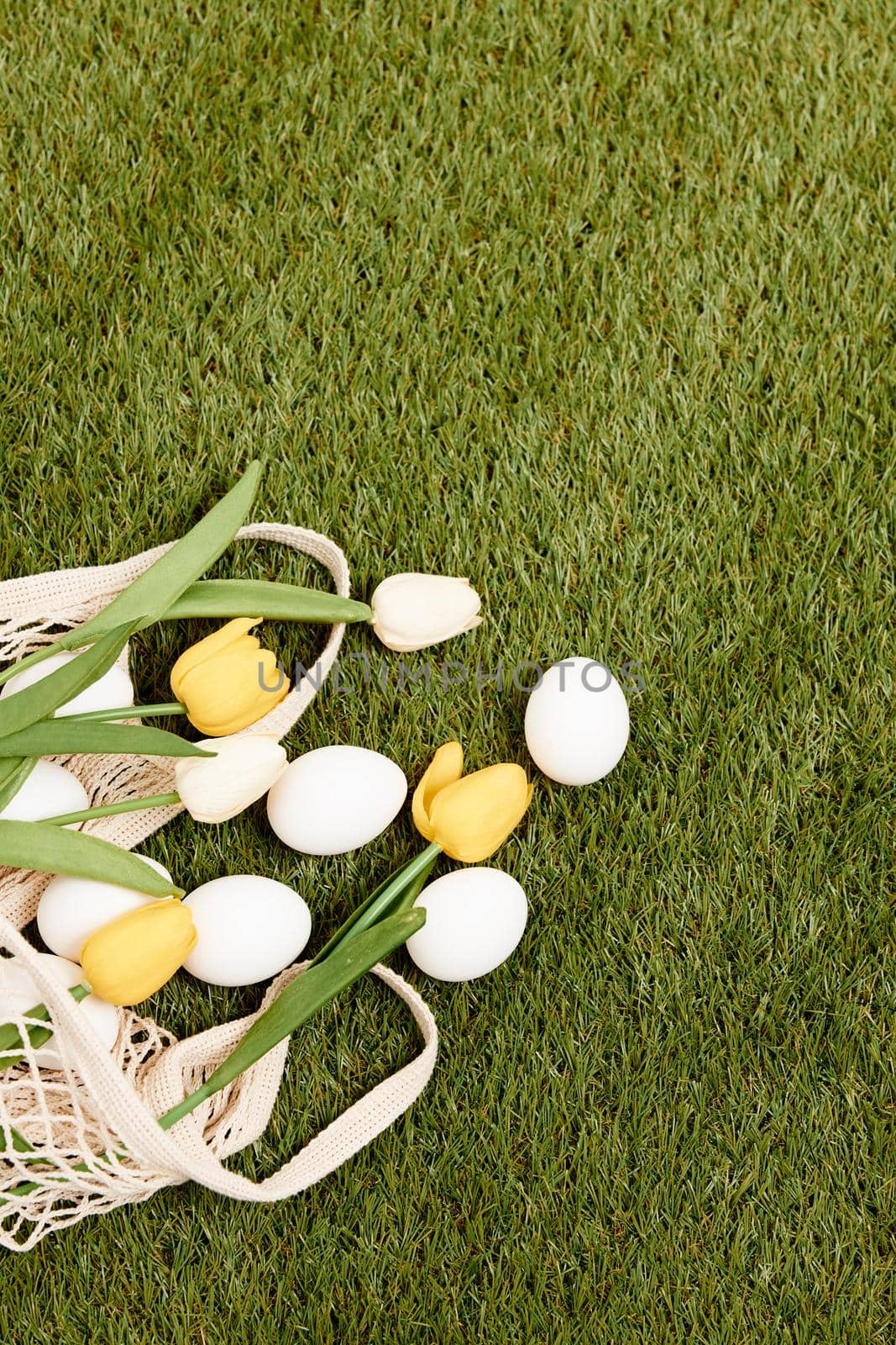 Easter eggs on the grass holiday spring christian day by SHOTPRIME