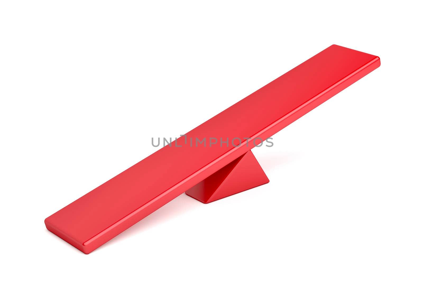 Empty red seesaw by magraphics