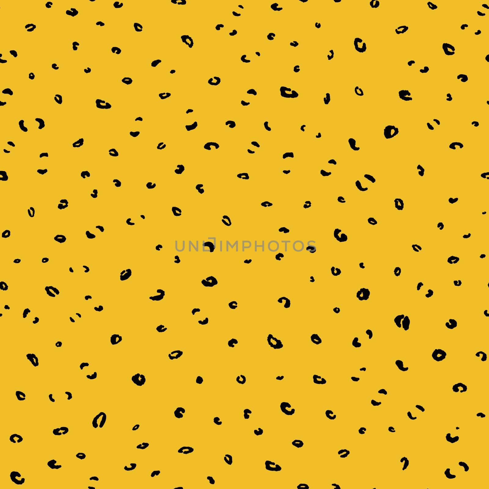 Abstract modern leopard seamless pattern. Animals trendy background. Yellow and black decorative vector stock illustration for print, card, postcard, fabric, textile. Modern ornament of stylized skin by allaku