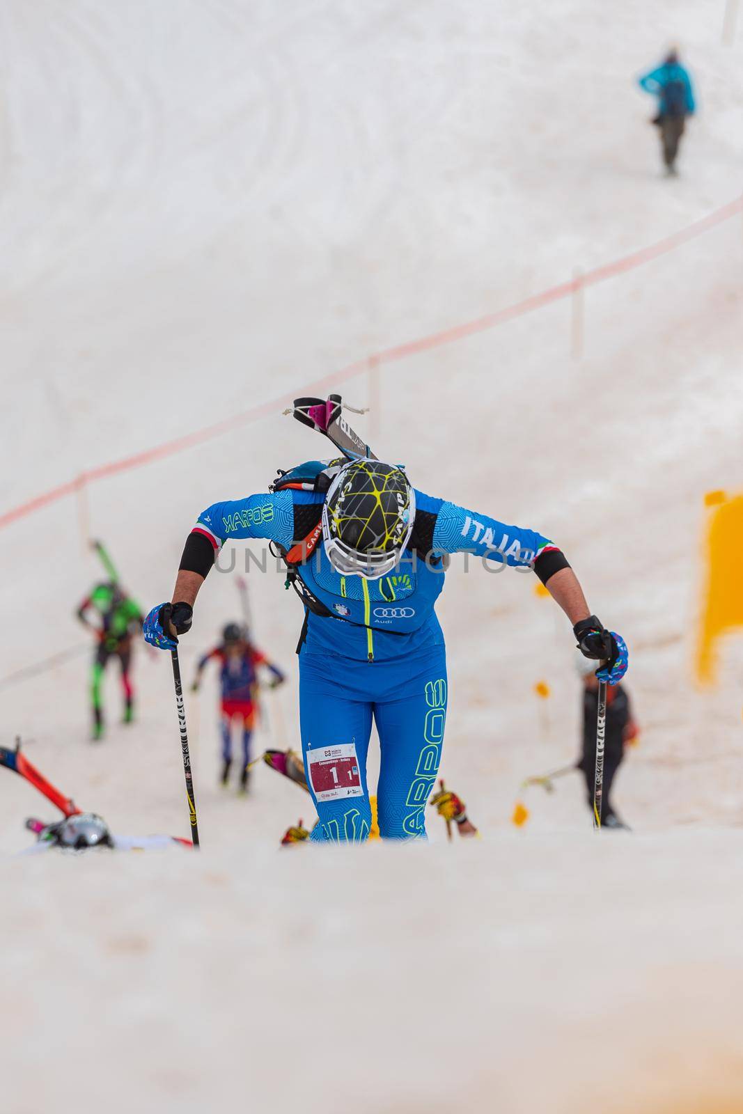 Arinsal, Andorra : 2021 March 2 : CANCLINI Nicolo Ernesto ITA in the ISMF WC Championships Comapedrosa Andorra 2021- RelayRace Men.