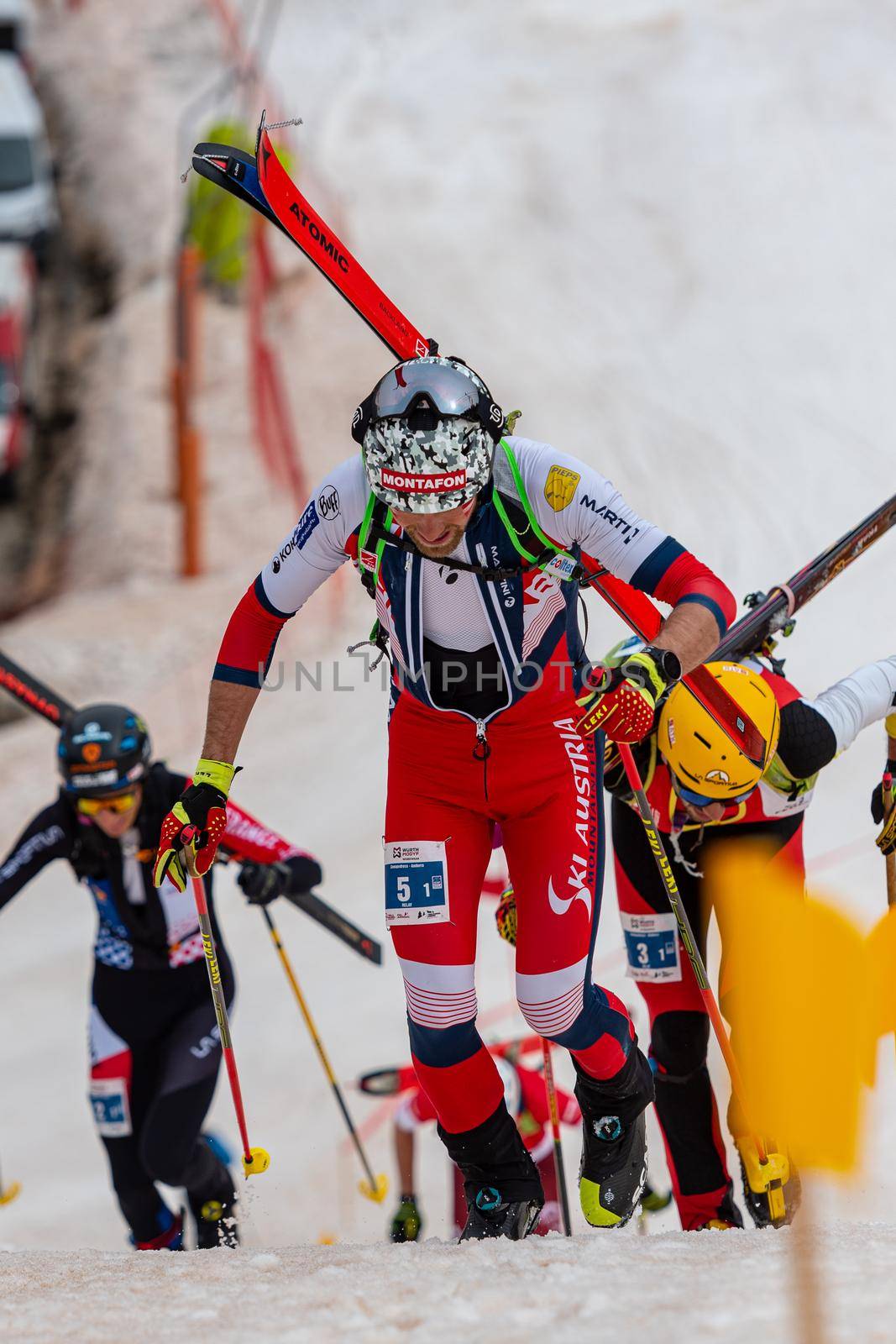 Arinsal, Andorra : 2021 March 2 : ZUGG Daniel AUT in the ISMF WC Championships Comapedrosa Andorra 2021- RelayRace Men.