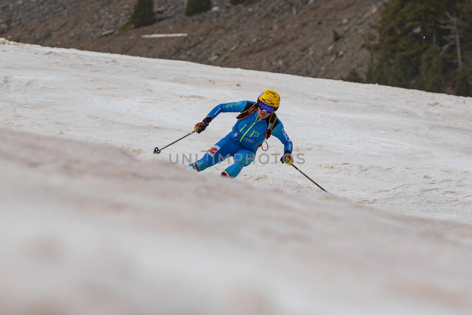 Arinsal, Andorra : 2021 March 2 : BOSCACCI Michele ITA in the ISMF WC Championships Comapedrosa Andorra 2021- RelayRace Men.