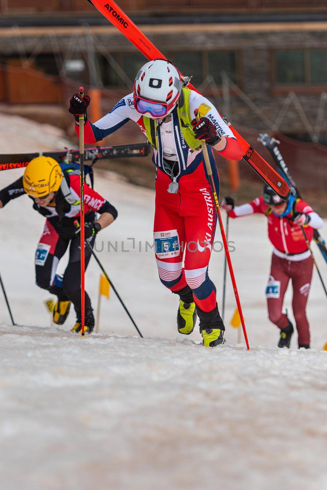 Arinsal, Andorra : 2021 March 2 : GANAHL Daniel AUT in the ISMF WC Championships Comapedrosa Andorra 2021- RelayRace Men.