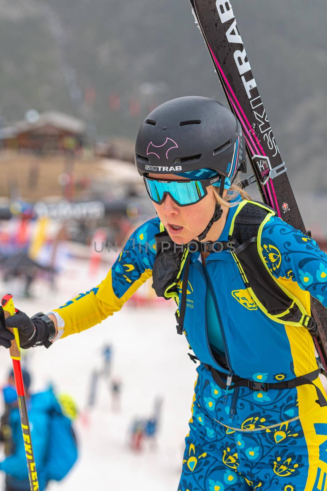 Arinsal, Andorra : 2021 March 3 : BORGSTRöM Fanny SWE in the ISMF WC Championships Comapedrosa Andorra 2021- Relay Race Women.