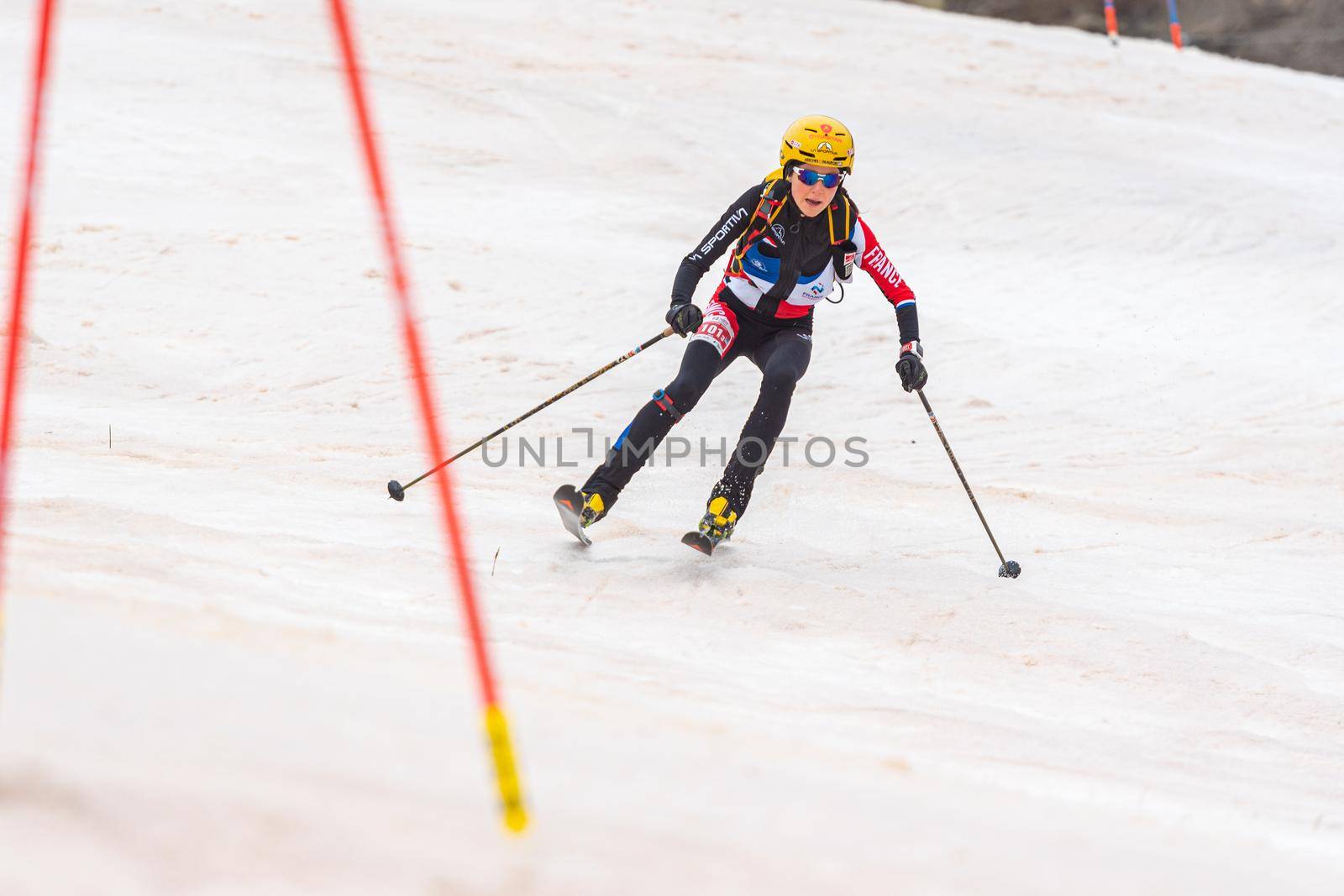Arinsal, Andorra : 2021 March 3 : SCHMID Alessandra SUI in the ISMF WC Championships Comapedrosa Andorra 2021- Relay Race Women.
