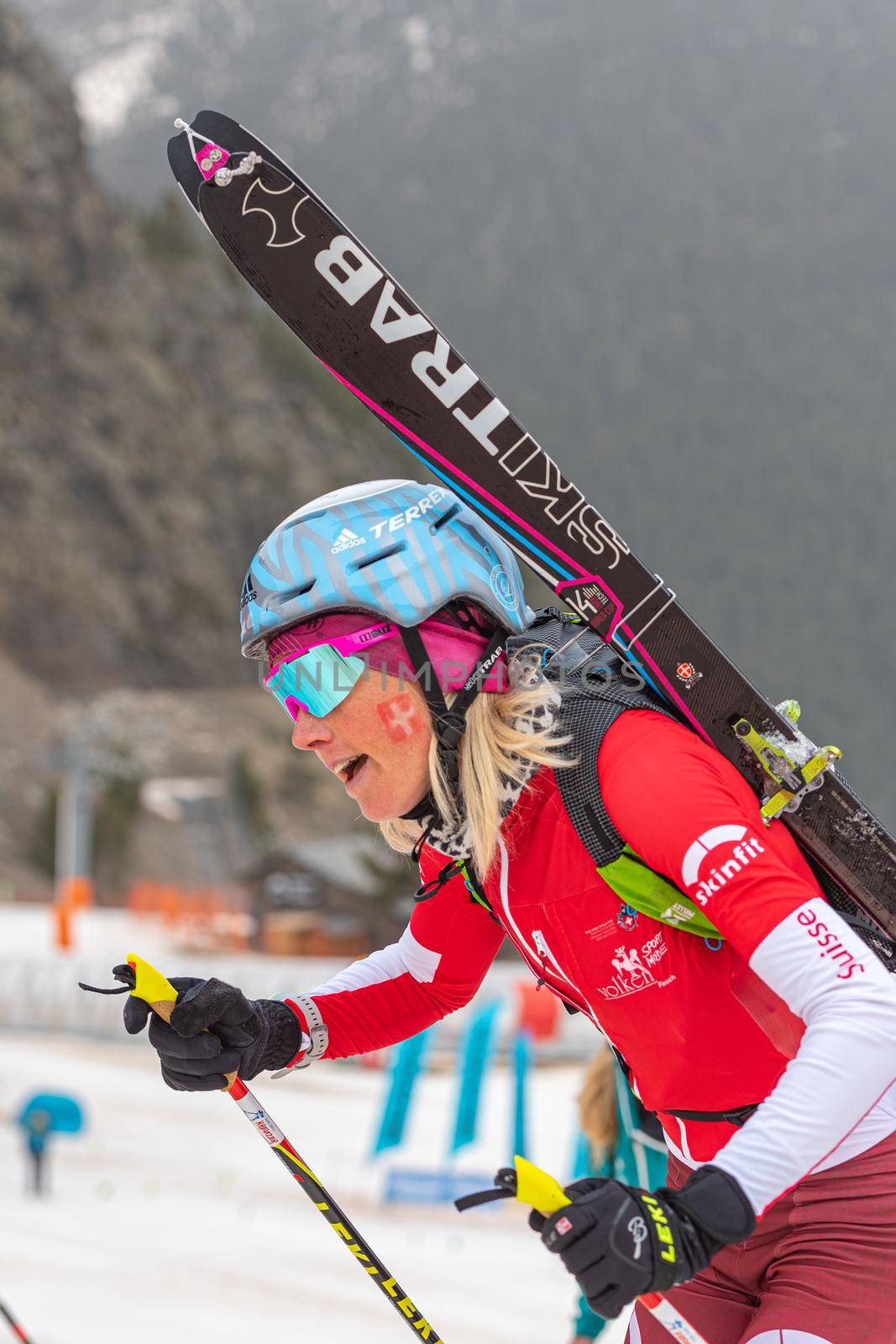 Arinsal, Andorra : 2021 March 3 : KREUZER Victoria SUI in the ISMF WC Championships Comapedrosa Andorra 2021- Relay Race Women.