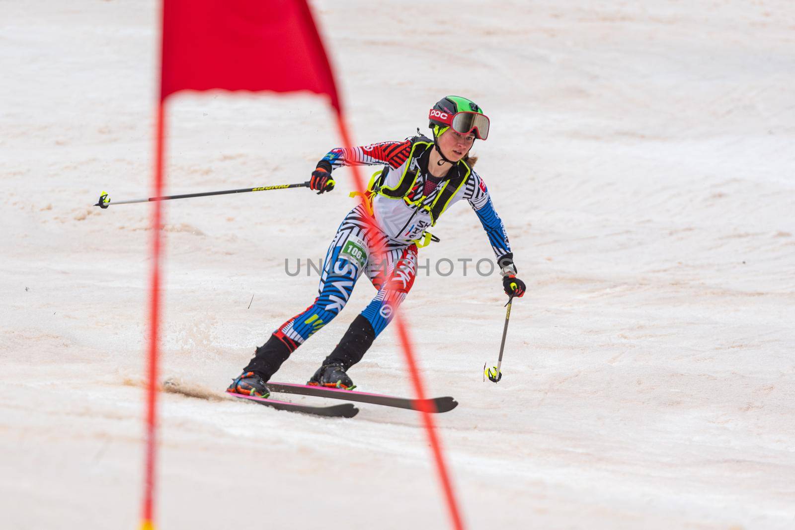 Arinsal, Andorra : 2021 March 3 : SCHMID Alessandra SUI in the ISMF WC Championships Comapedrosa Andorra 2021- Relay Race Women.