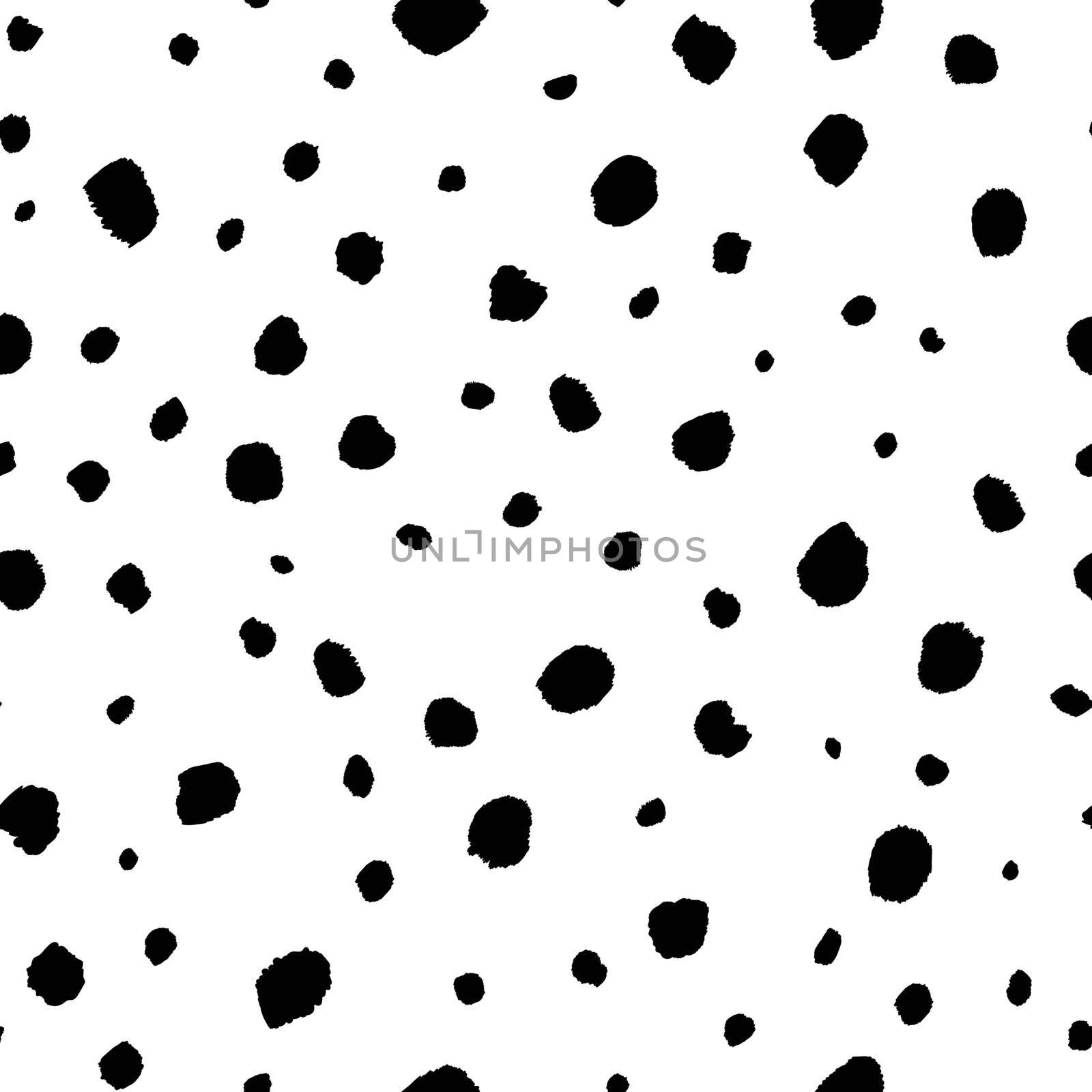 Abstract modern dalmatian seamless pattern. Animals trendy background. Black and white decorative vector illustration for print, card, postcard, fabric, textile. Modern ornament of stylized skin.