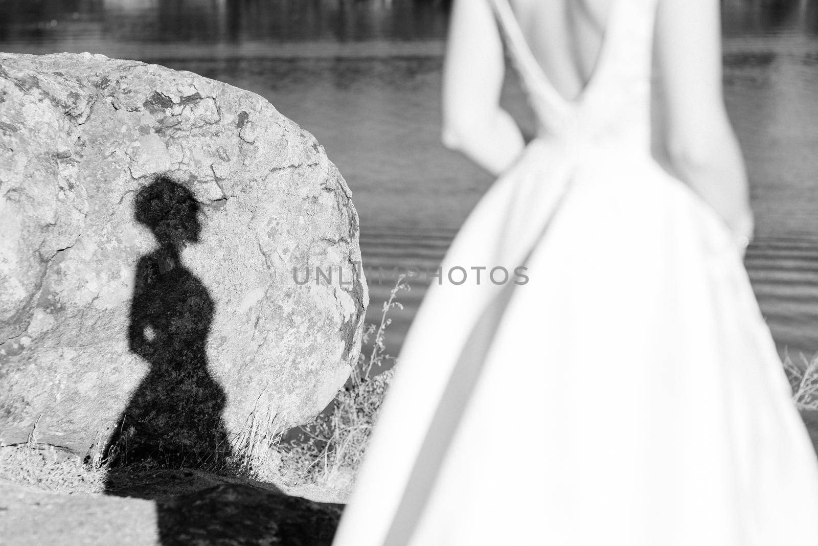 perfect white wedding dress on the wedding day by Andreua