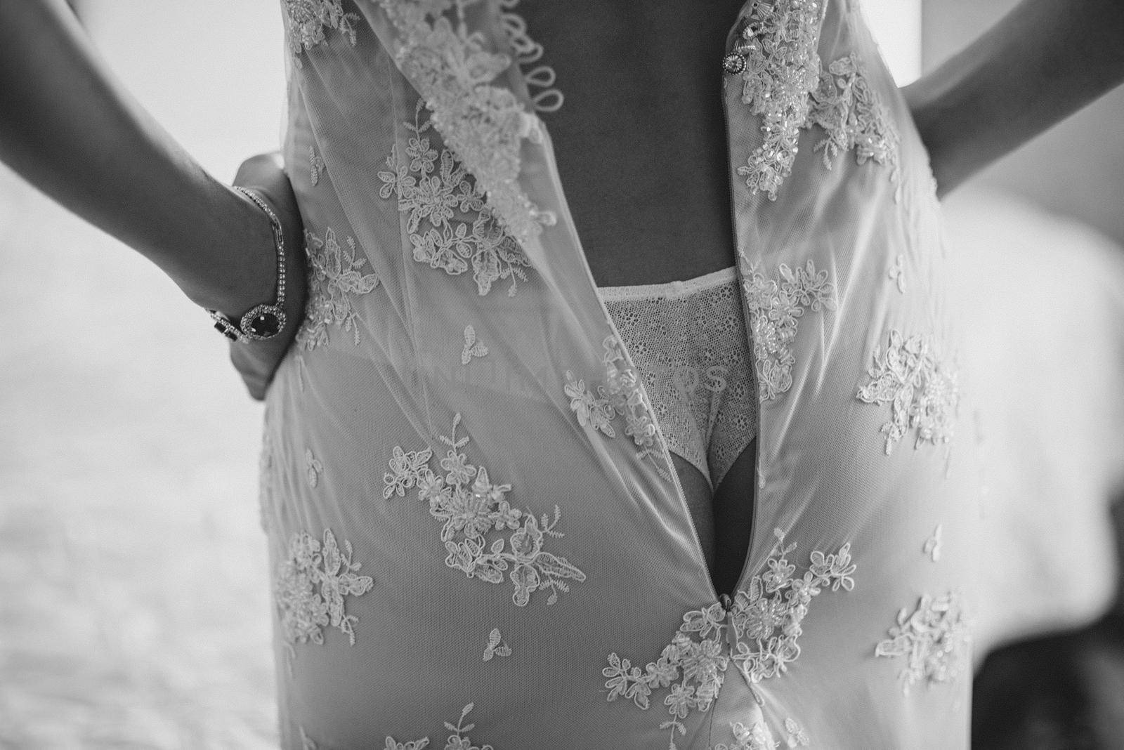 perfect white wedding dress on the wedding day by Andreua