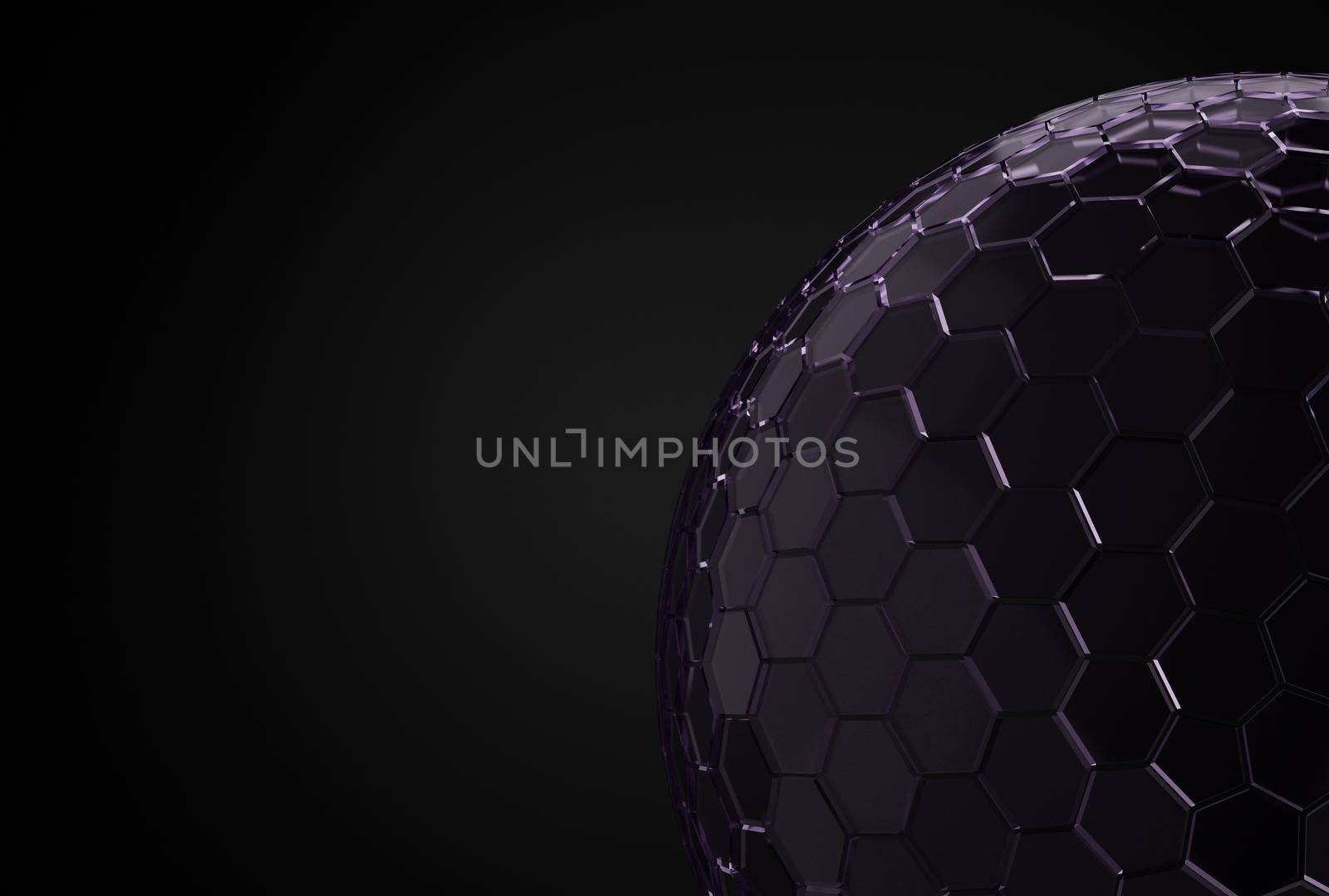 Mock-up transparent glass dome. dome cover background, protection barrier. 3d rendering. by sirawit99