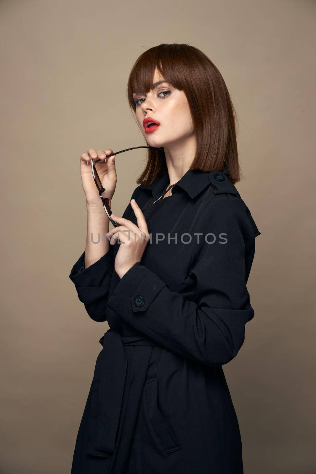 Pretty Woman Glasses in the hands of a disco party black coat by SHOTPRIME