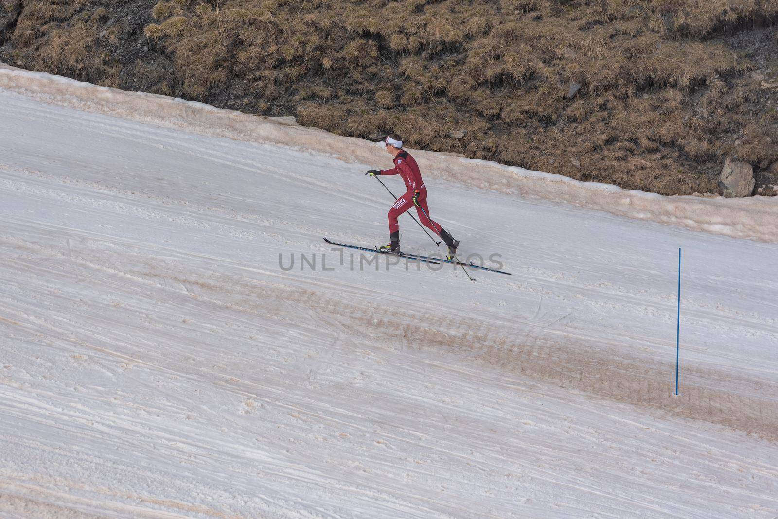 Arinsal, Andorra: 2021 March 4: Skiers in the ISMF WC Championships Comapedrosa Andorra 2021