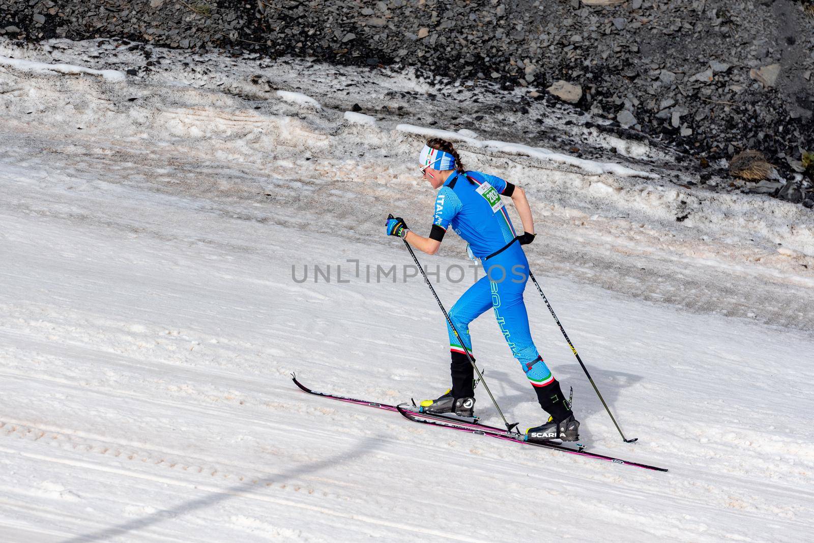 Arinsal, Andorra: 2021 March 4 :  VERONESE Ilaria ITA in the ISMF WC Championships Comapedrosa Andorra 2021 Vertical Race.