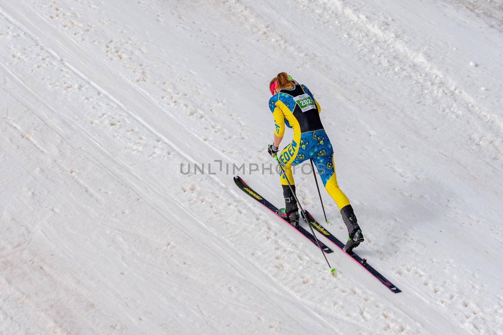 Arinsal, Andorra: 2021 March 4 :  ALEXANDERSSON Tove SWE in the ISMF WC Championships Comapedrosa Andorra 2021 Vertical Race.