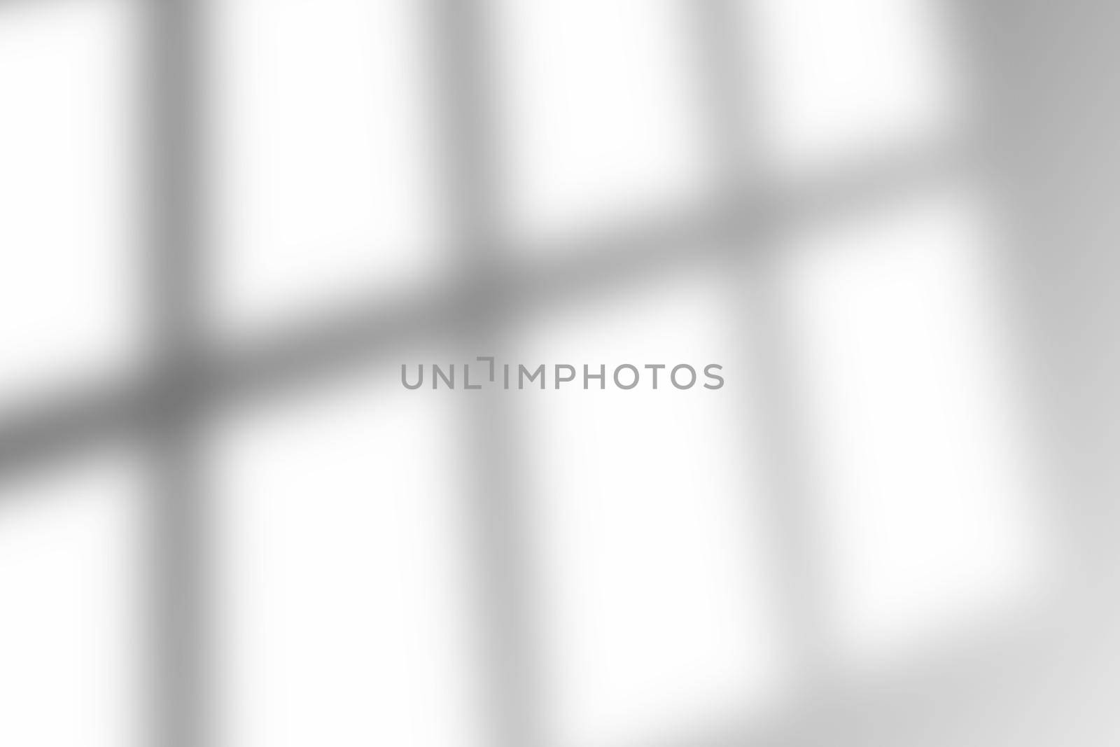 Shadow of window overlay on white texture background. Use for decorative product presentation. by kaisorn