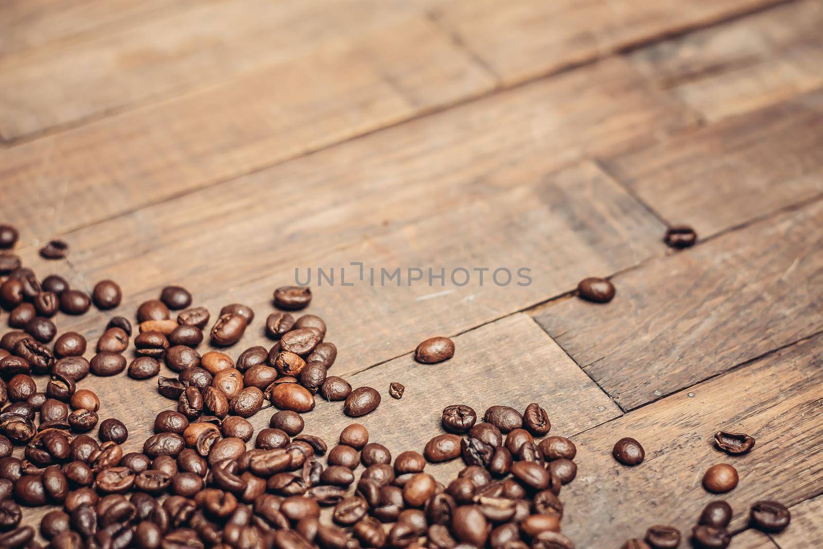 grains on a wooden background aromatic drink cooking. High quality photo