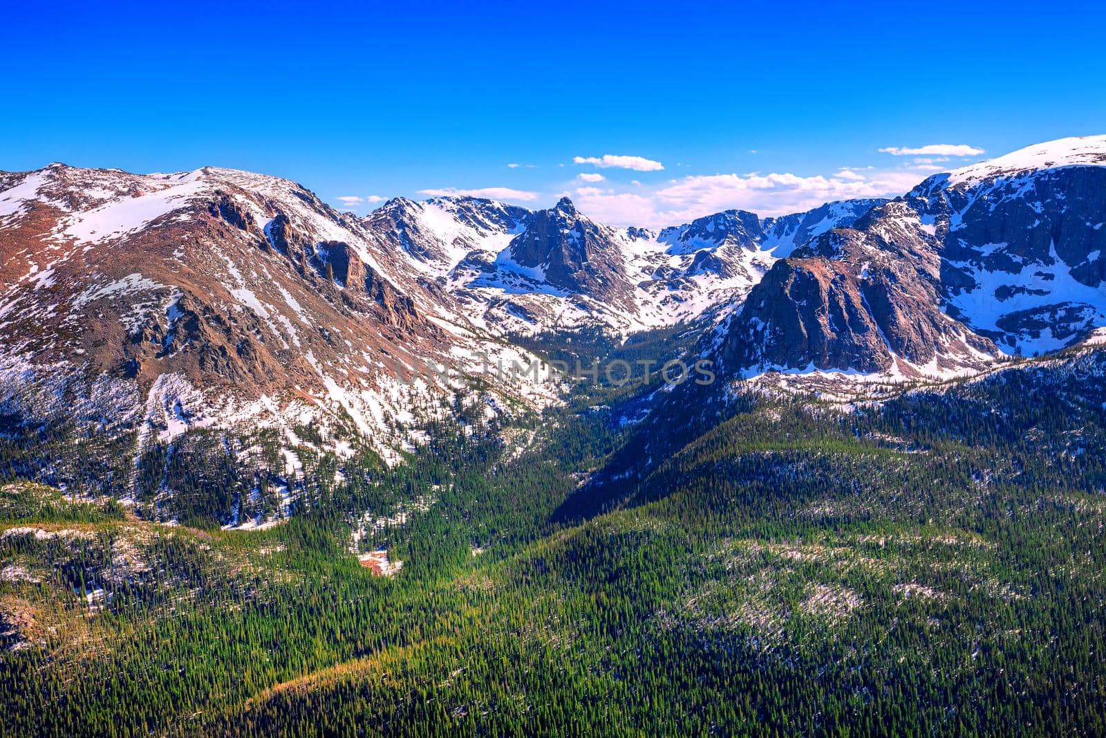 view from Forest Canyon Overlook in Rocky Mountains National Park, Colorado, USA