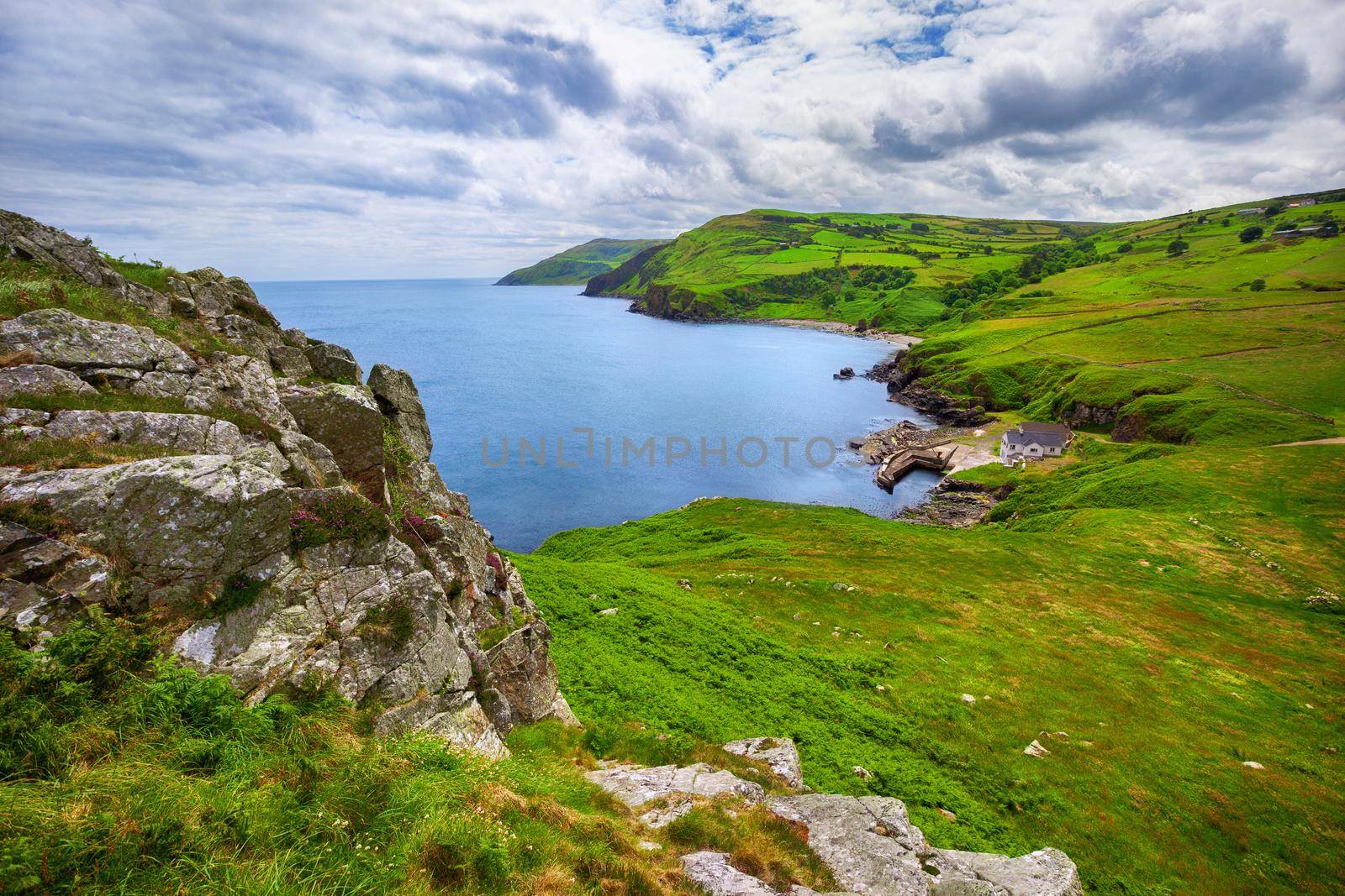 View from Torr Head on the Causeway Coast of Northern Ireland on a sunny day by zhu_zhu