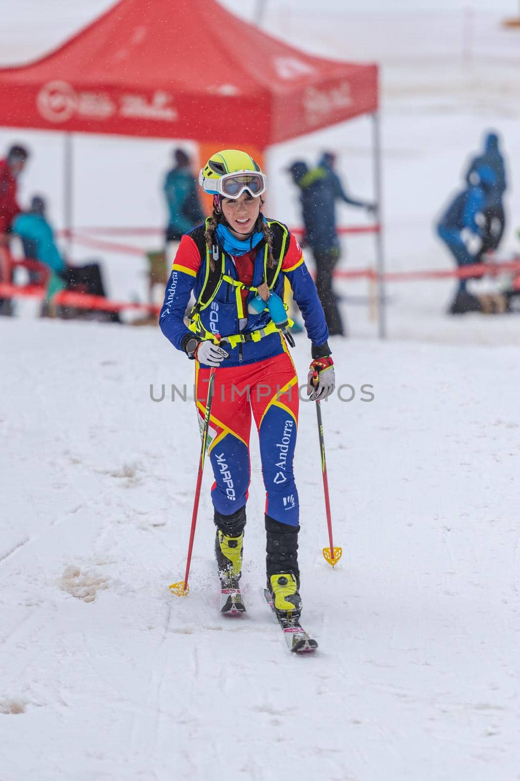 Arinsal, Andorra: 2021 March 6: SEBASTIA BELLOBI Laia AND in ISMF WC Comapedrosa 2021 Andorra. Individual Race Woman