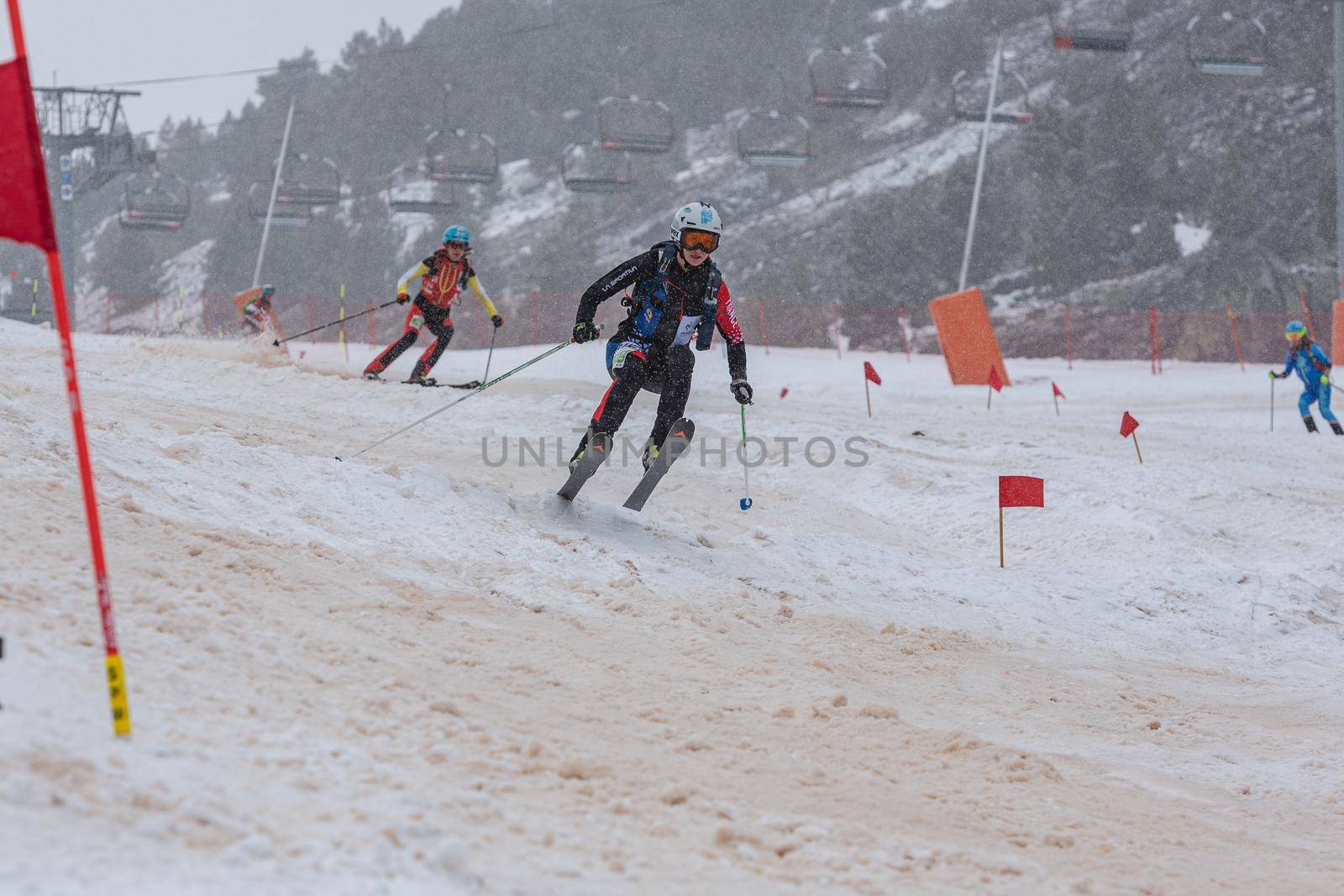 Arinsal, Andorra: 2021 March 6: HARROP Emily FRA in ISMF WC Comapedrosa 2021 Andorra. Individual Race Woman