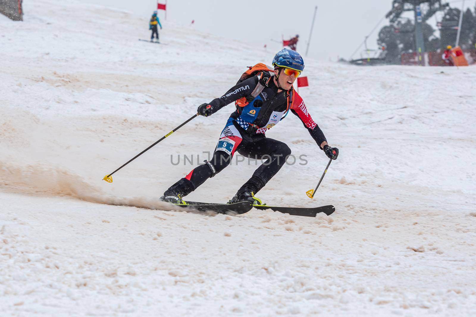 Arinsal, Andorra: 2021 March 6: ANSELMET Thibault FRA in ISMF WC Comapedrosa 2021 Andorra. Individual Race