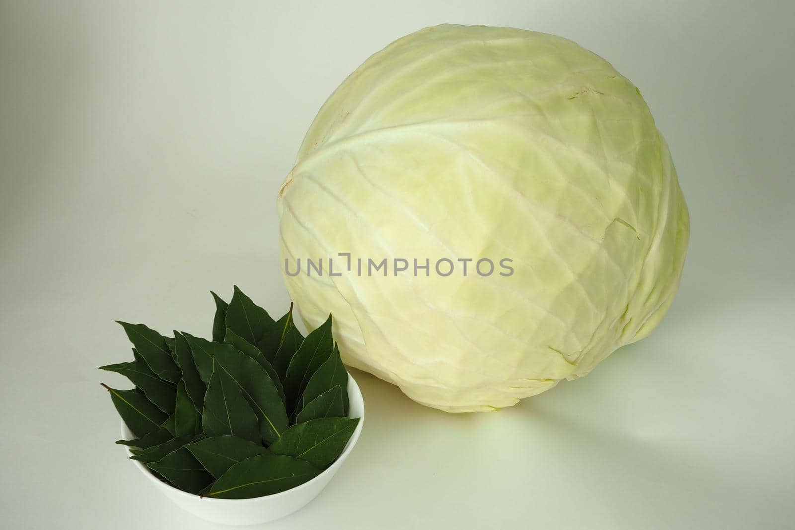 Large velok of white cabbage, isolated on a white background by Olga26